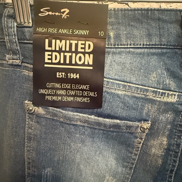 NWT Seven 7 embellished Jeans size 10 - Picture 6 of 7